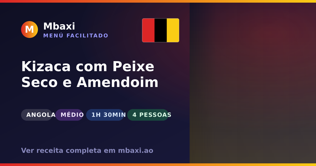 Kizaca com Peixe Seco e Amendoim