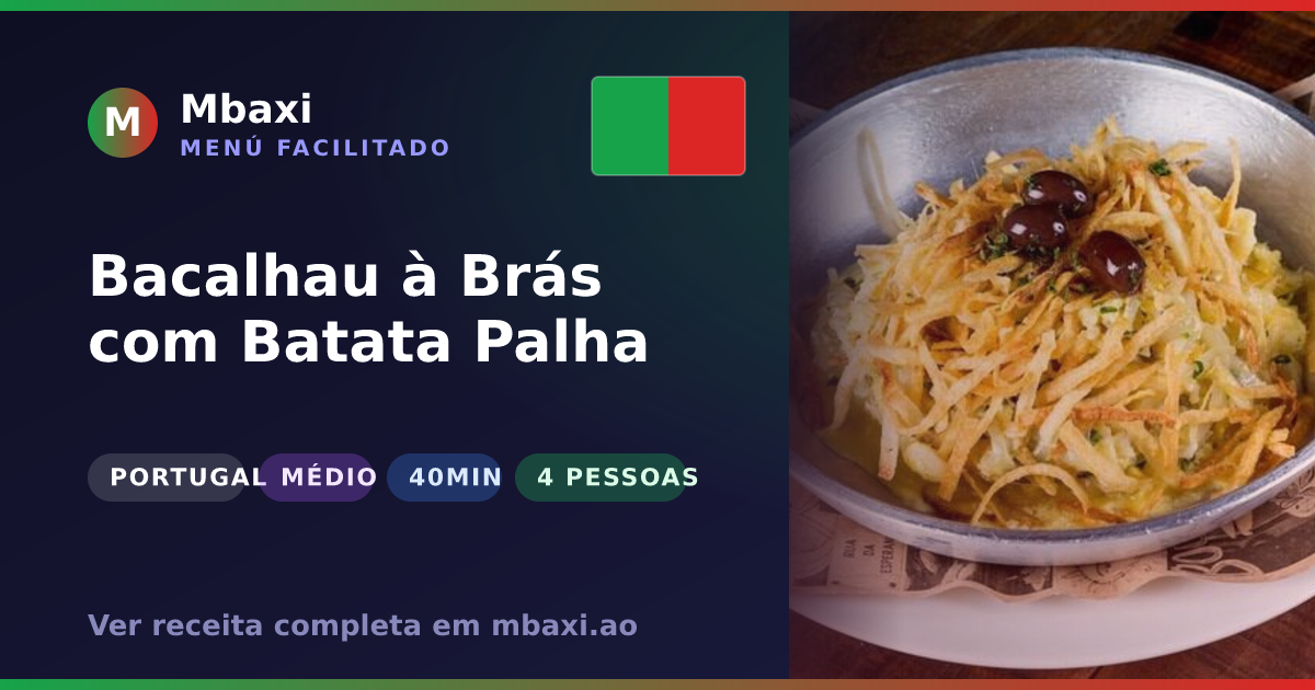 Bacalhau à Brás com Batata Palha