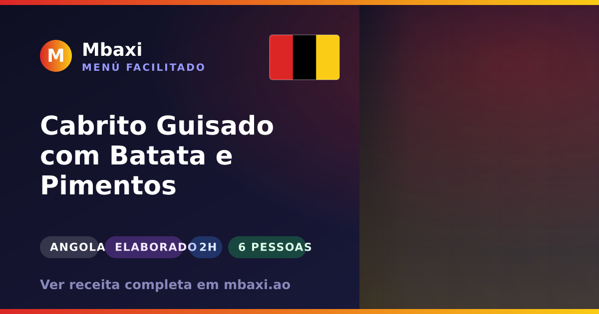 Cabrito Guisado com Batata e Pimentos