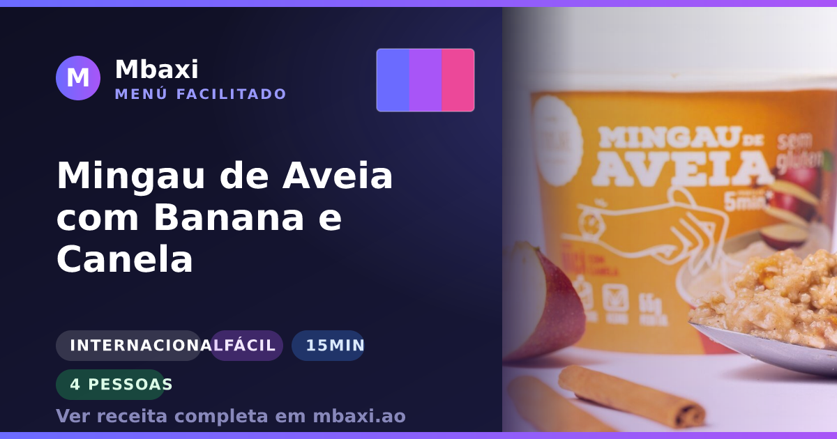 Mingau de Aveia com Banana e Canela