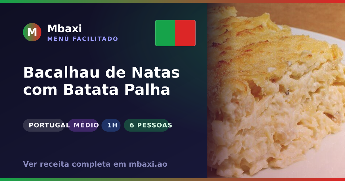 Bacalhau de Natas com Batata Palha