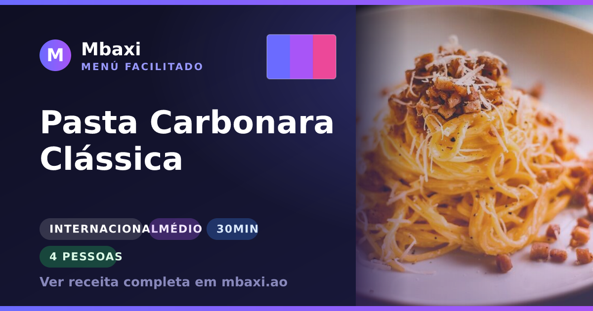 Pasta Carbonara Clássica