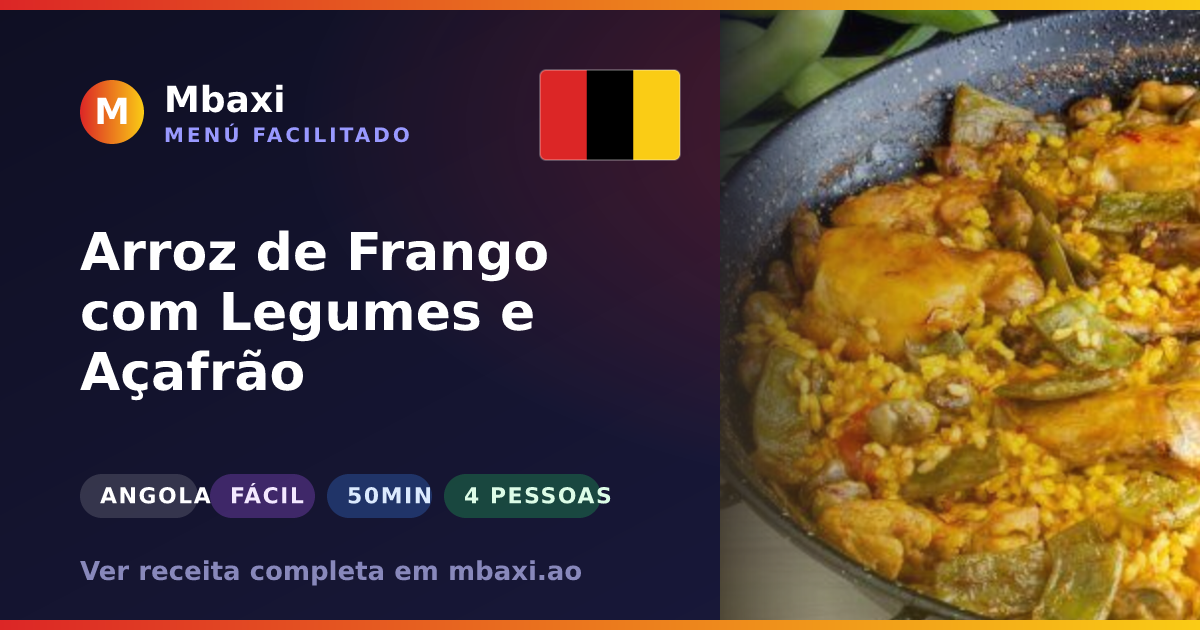 Arroz de Frango com Legumes e Açafrão
