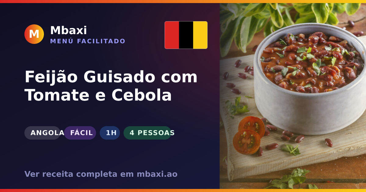 Feijão Guisado com Tomate e Cebola