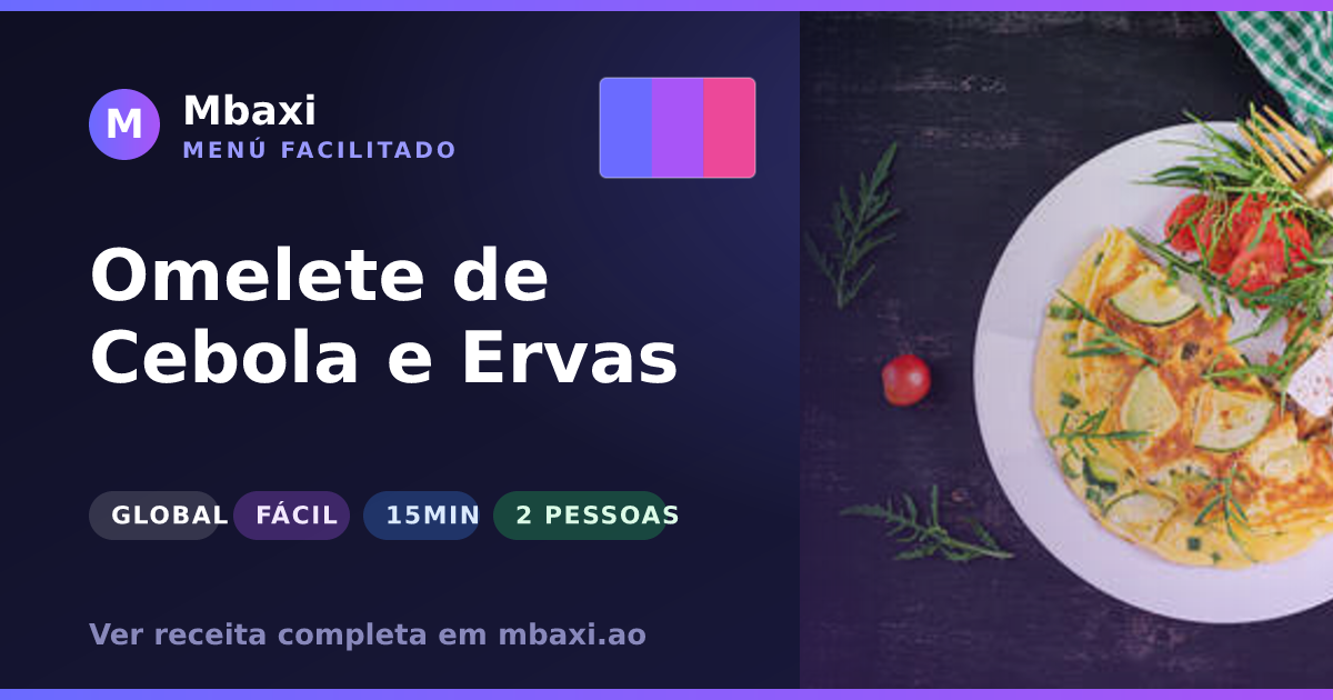 Omelete de Cebola e Ervas