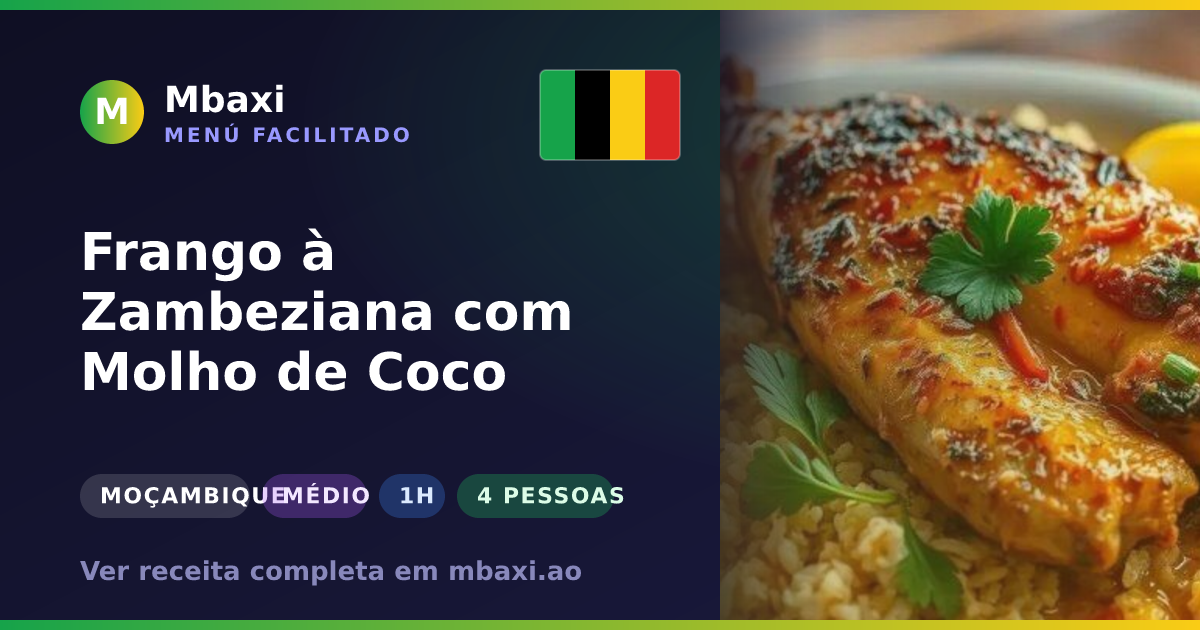 Frango à Zambeziana com Molho de Coco