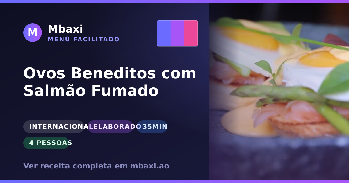 Ovos Beneditos com Salmão Fumado